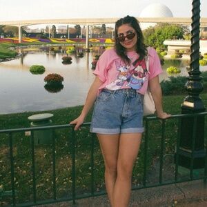 BEAUTIFUL Disney Daisy & Minnie Oversized Graphic Tee Pink